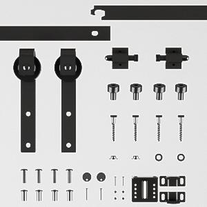 low profile barn door hardware