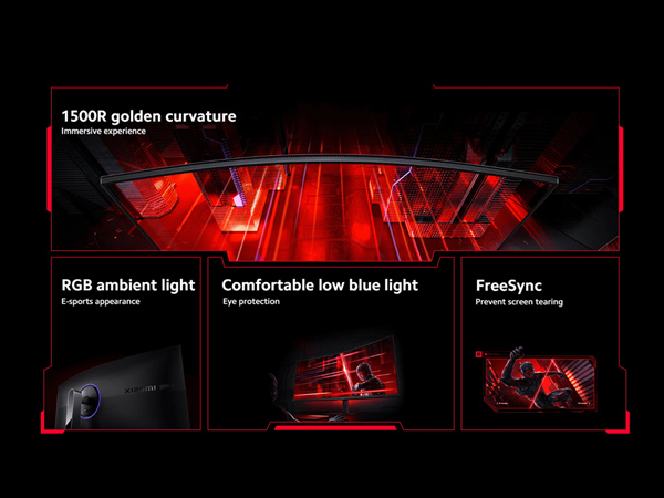 Mi☆ Amazon.com: XIAOMI 34 inch 180Hz Curved Gaming Monitor, 1ms