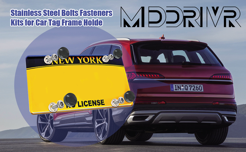 8PCS Anti Theft License Plate Screws, Tamper Resistant