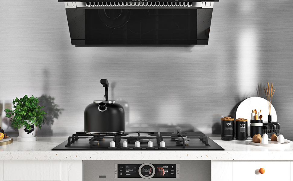 Brushed silver contact paper