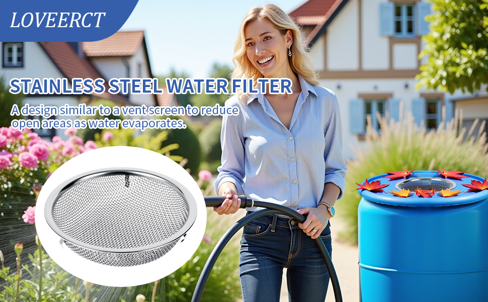 mesh cover for rain barrels