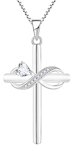 silver cross necklace