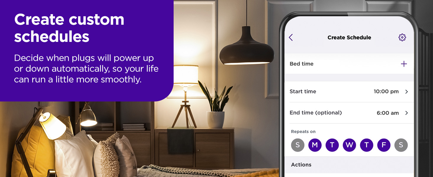 Roku Smart Home Indoor Smart Plug, 2Pack WiFi Smart Plugs Works with
