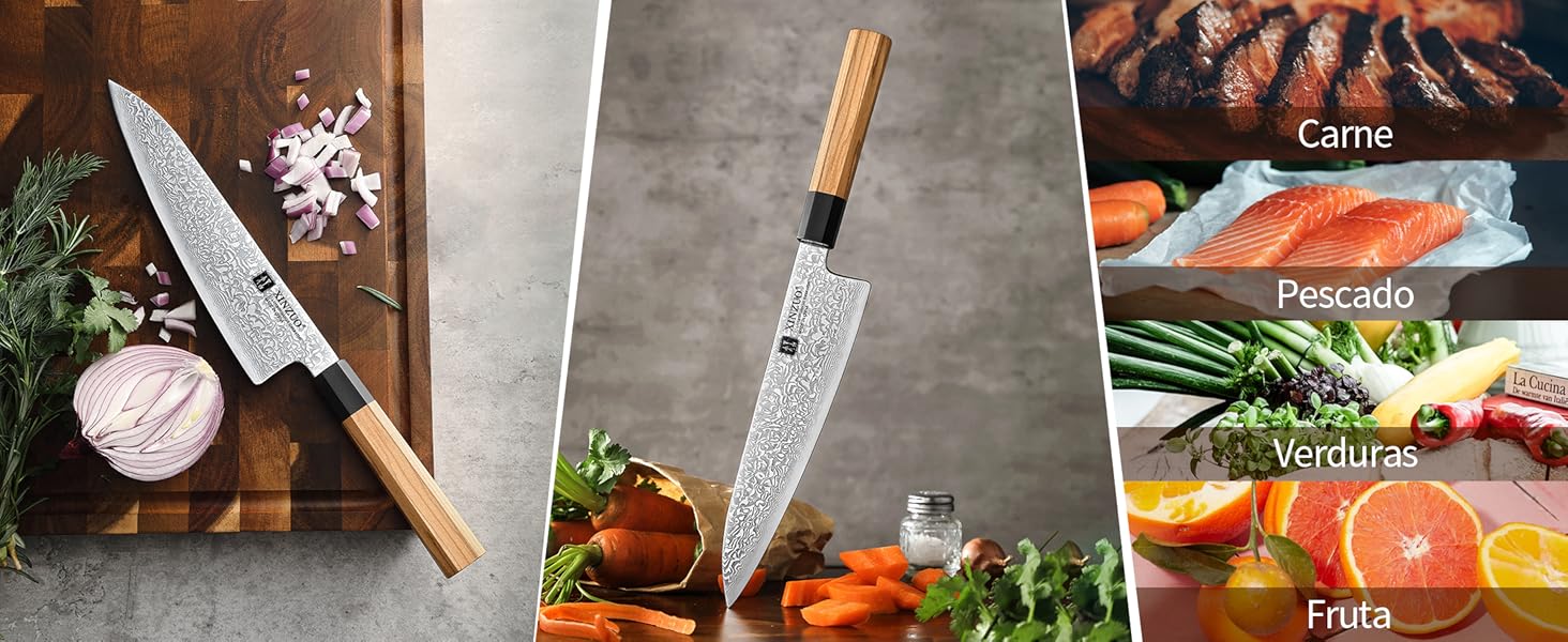 Es un cuchillo multifuncional requerido en todas las cocinas. 