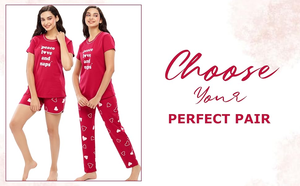 pajama set for women cotton nightwear for women 3pc night suits for women