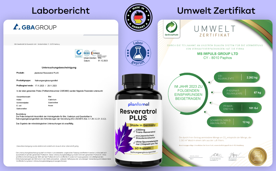 Entdecke die Power von 1350mg Trans-Resveratrol! Für ein gesünderes Leben.