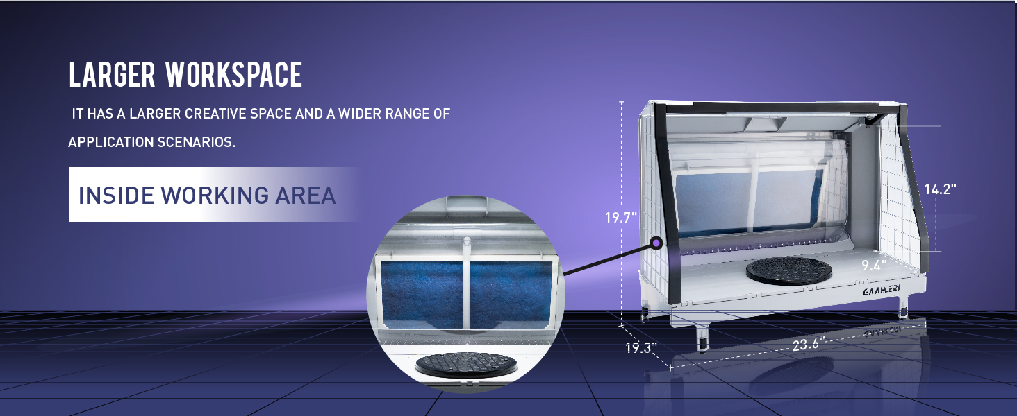 Gaahleri Airbrush Spray Booth with Waterfall, Revolutionary