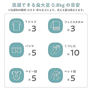 Amazon.co.jp: TENSI JAPAN 小型 折り畳み 洗濯機 天使の