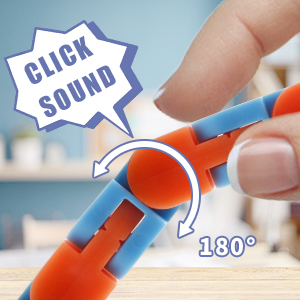 Each of the 24 links can pivot and lock into 5 positions