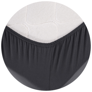 Drap-housse en jersey de qualité supérieure - Anthracite et caoutchouc