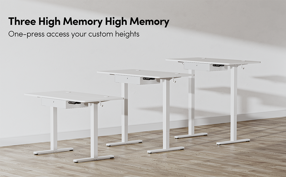 BANTI Electric Standing Desk with Drawer, 55x24 Inches Adjustable