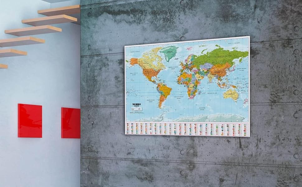weltkarte xxl poster world map premium karte