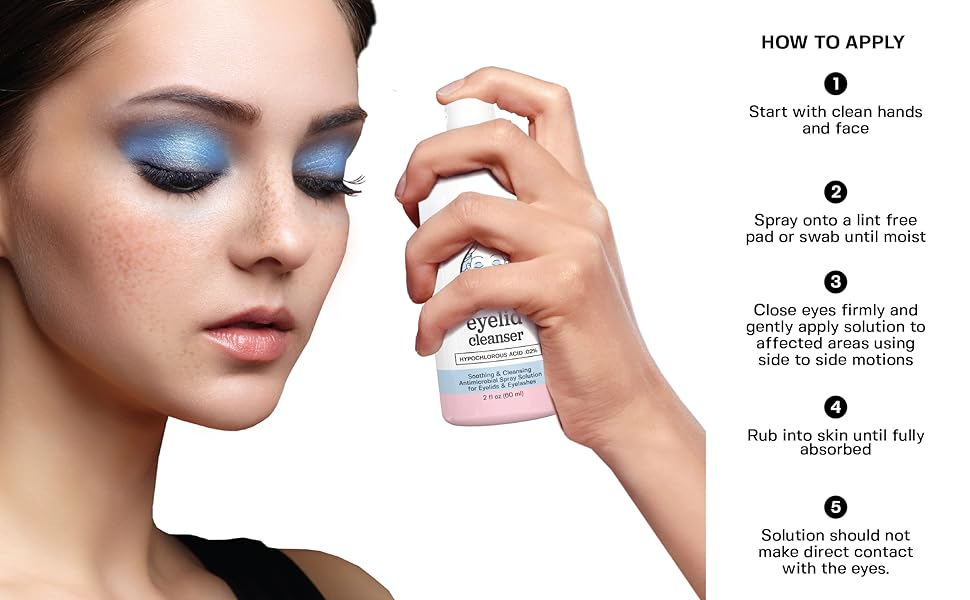 Base Labs Hypochlorous Acid Spray 0.02 Eyelid Cleanser Gentle Eyelid