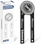 AltitudeCraft Precision Aluminum Miter Saw Protractor | 7.28-Inch Rust-Resistant Angle Finder wit...