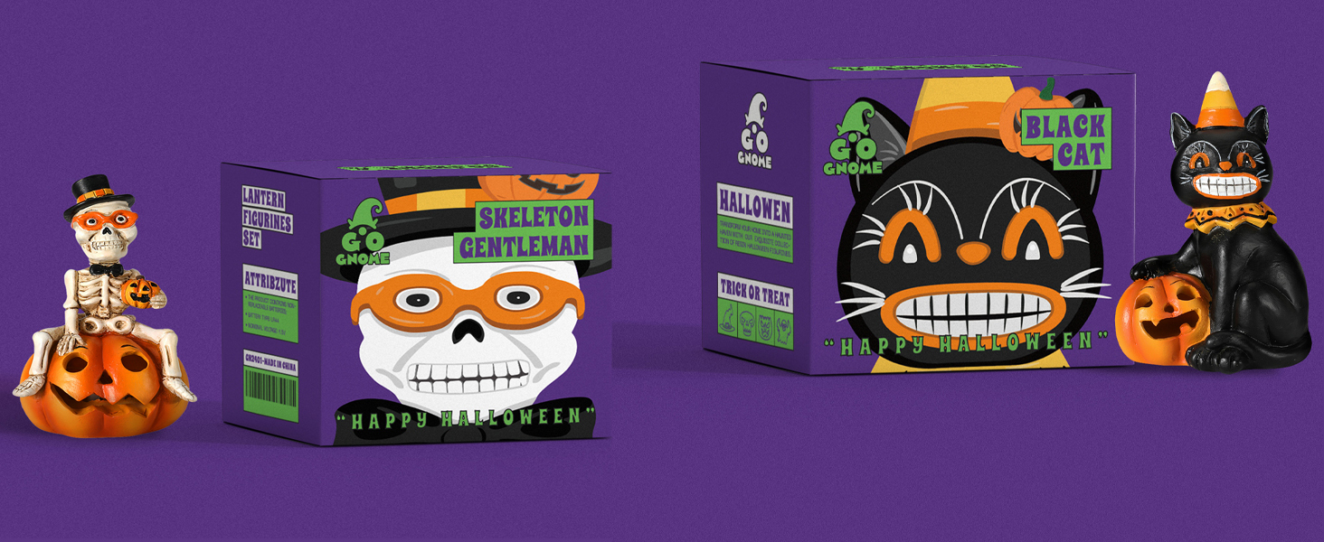 GoGnome Vintage Halloween Decorations Indoor 2Pack 4.7