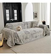 MYSKY HOME Boho Sofa Covers, Couch Covers for 2 Cushion Couch Sofa, Chenille L Shape Sectional Co...