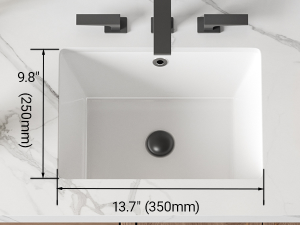 On　TrainTank(xsサイズ) 16in Undermount Bathroom Sink Rectangular, 15.7
