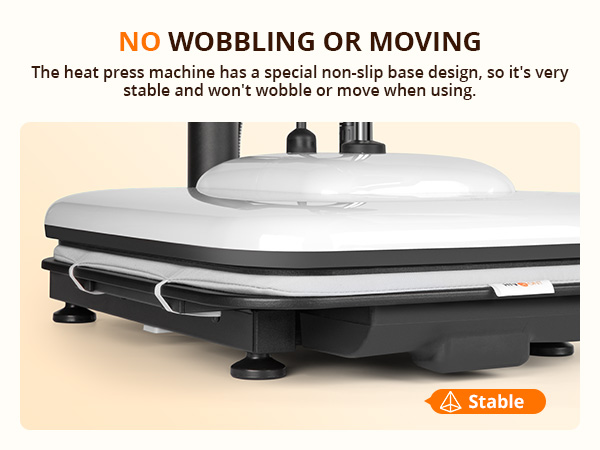HTVRONT manual heat press machine - white