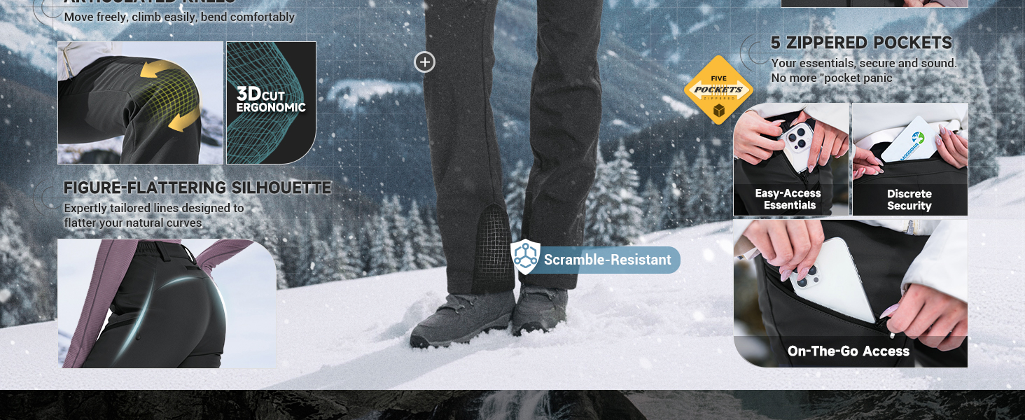 water resistant pants women