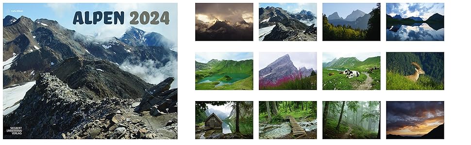 Alpen Kalender 2024 Wandkalender Alpen/Europa im Großformat (58 x 45