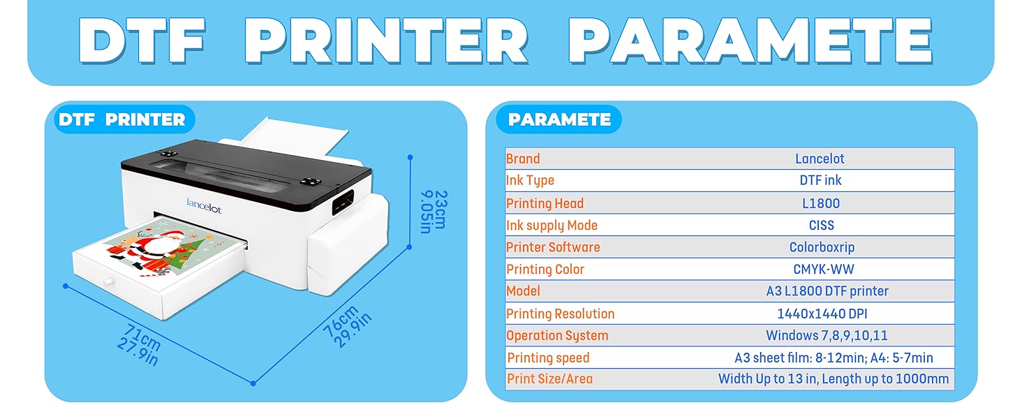 DTF Printer Paramete