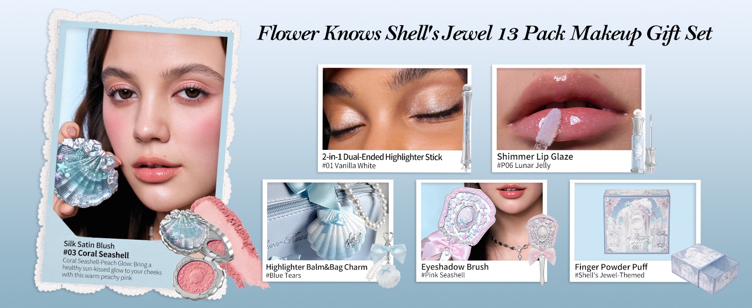 Flower Knows Shell’s Jewel 13-Piece Makeup Gift Box Set