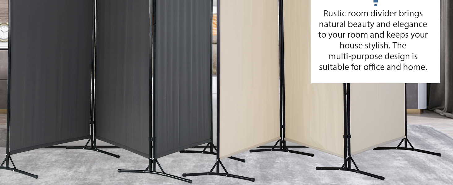 3 Panel Room Dividers and Folding Privacy Screens 5.9 Ft