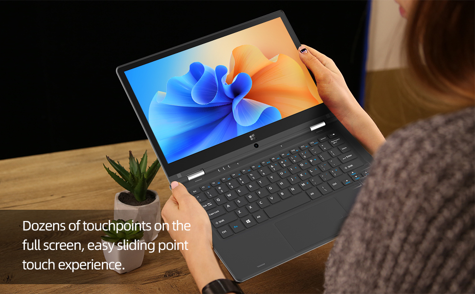 The 10-point, 11.6-inch FHD (1920 x 1080) IPS touchscreen