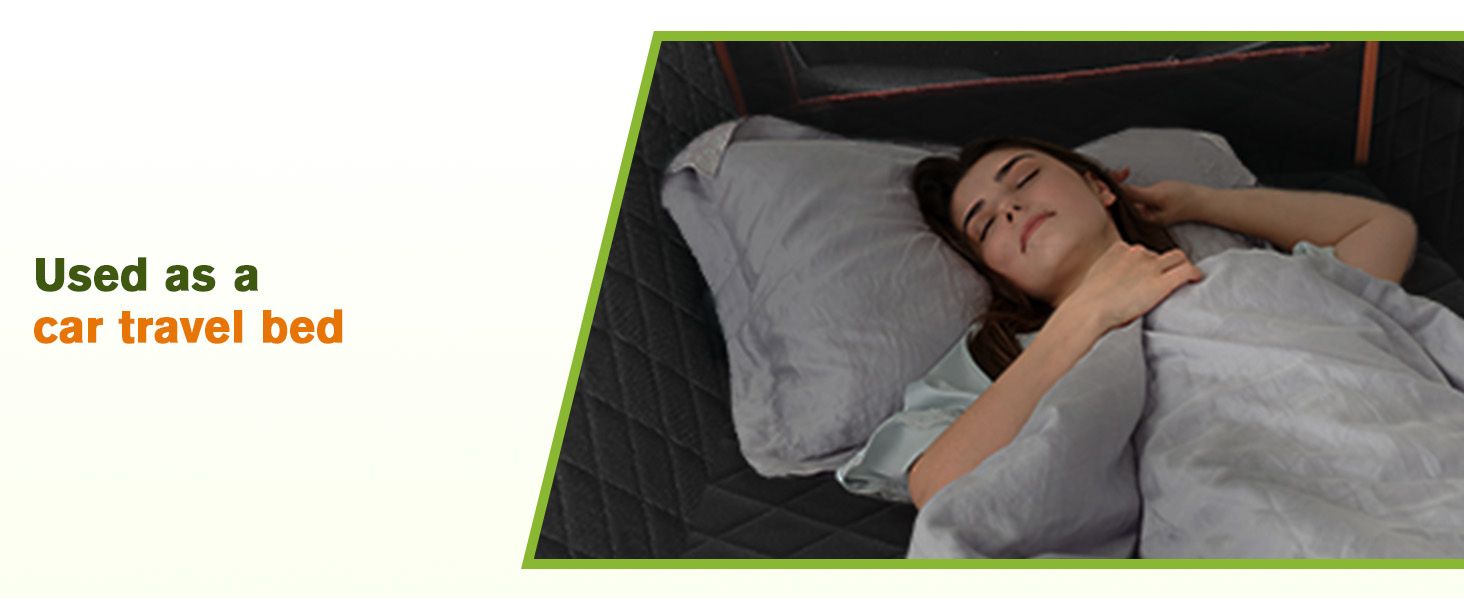 Car Back Seat Extender for Large Dogs hard bottom bed