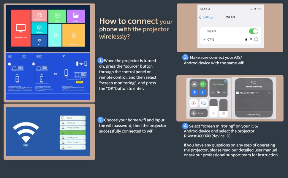 WiFi projector