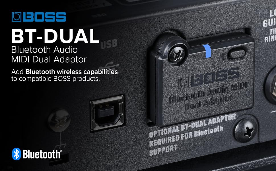 BOSS, Roland, bluetooth, wireless, midi, adapter, bt-dual, cube, street, amplifier, busking, busker