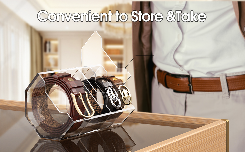 JANAUG Men Belt Organizer Womens Belt Storage Organizer for