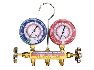 hvac gauges,yellow jacket gauges,refrigerant gauges,yellow jacket manifold gauge set,ac gauge set