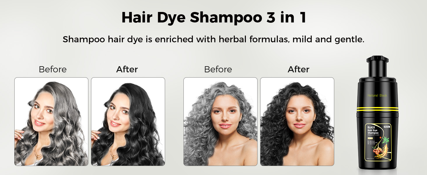 black shampoo hair dye