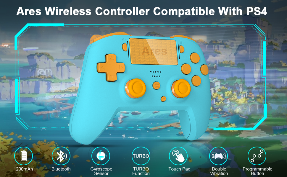 TOPAD Replacement for Scuf PS4 Controller, Ares