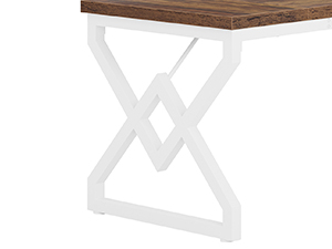 Unique Leg design of this 63" Executive Office Desk Large Computer Desk for Home Office