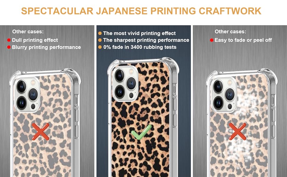 Topgraph Cute Case for iPhone 14 Pro Max Leopard Cheetah