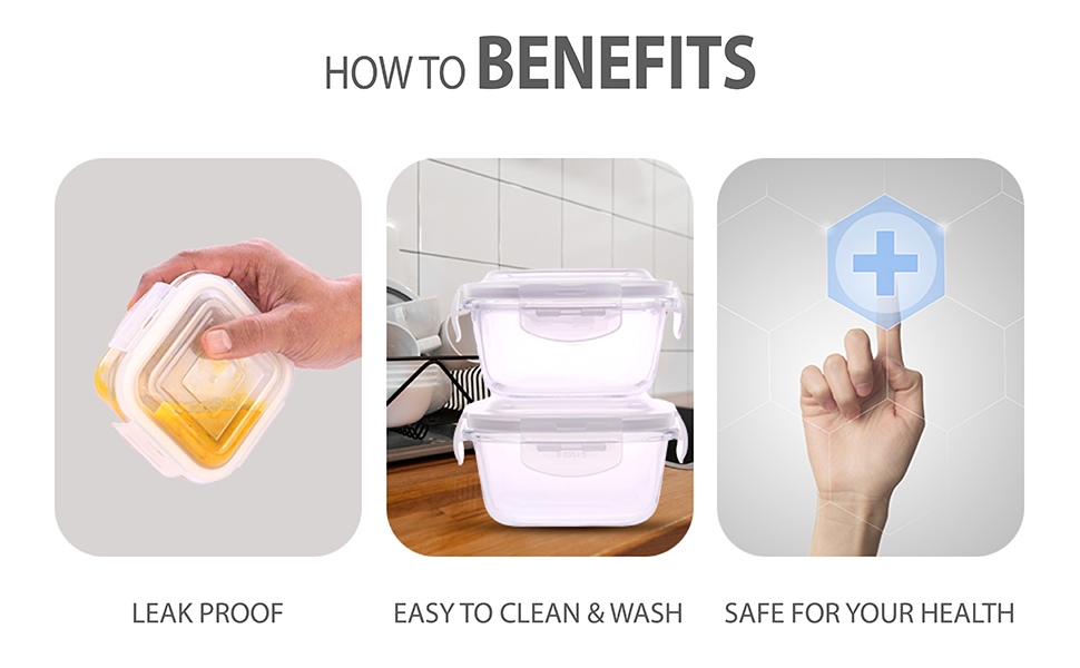 Buy SOPLOLIVEWARE Eathen Glass Lunch Box with Steel Spoon & Napkin