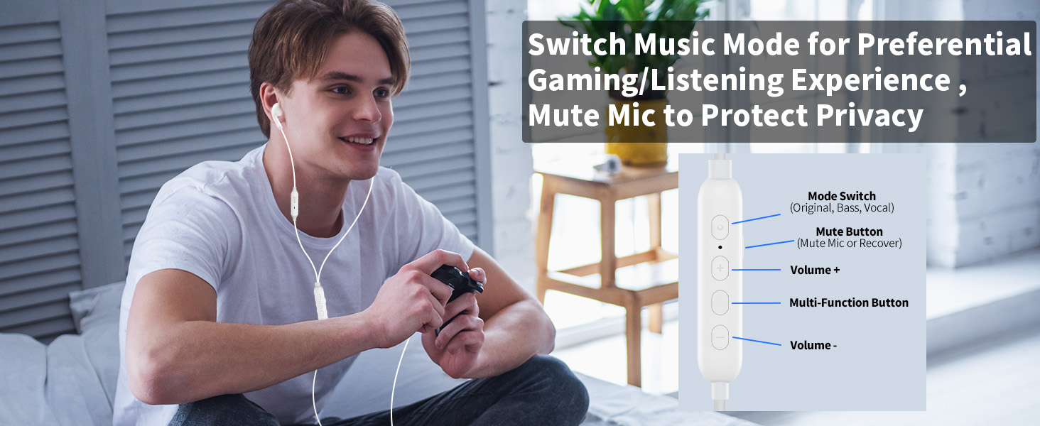 usb earbuds with microphone for pc