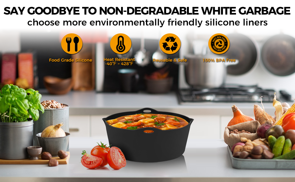 Crock Pot Liners Fit 78 Quart Oval Crockpots, Foodgrade