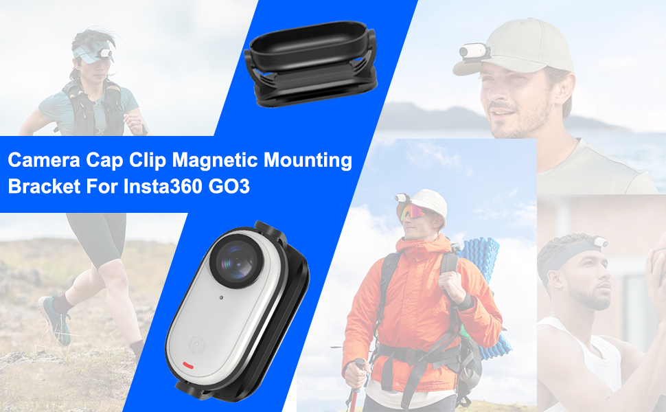 Easy Clip Hat Clip Fixed Mount Clamp for Insta360 GO3