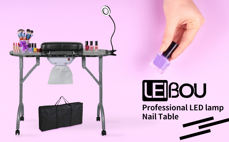 LEIBOU Professional 35''L Portable & Foldable Vented Beauty