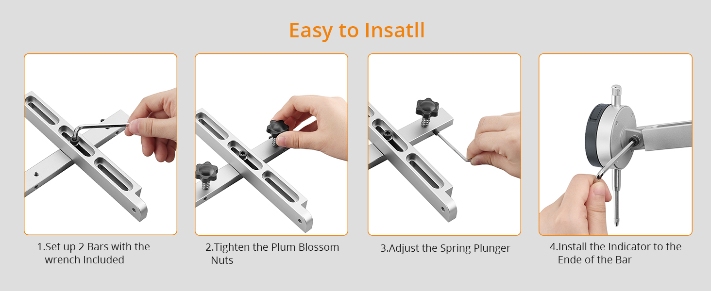 Neoteck 25.4mm Digital Dial Indicator Table Saw Gauge with 3.2inch Long