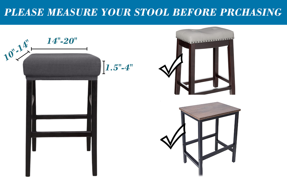 HFCNMY Stool Covers Rectangle,4 Pack Stretch Rectangle Bar