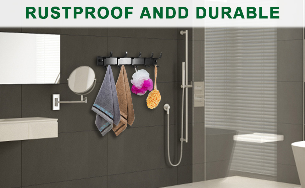 Fakoidat Coat Hook Rack Wall Mounted 2 Set Heavy Duty Metal