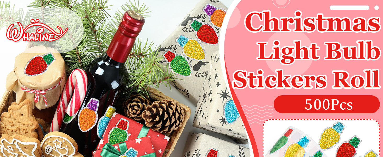 Christmas Light Bulb Stickers