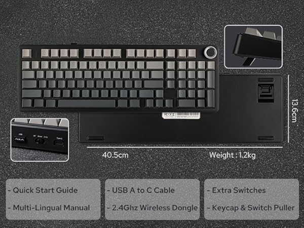 Amazon.com: EPOMAKER X Aula F99 PRO Wireless Gaming Keyboard