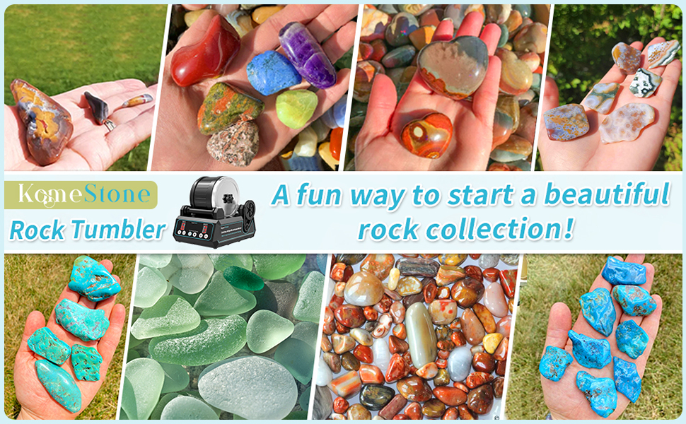 KomeStone Rock Tumbler kit & Extra Rocks and Polishing
