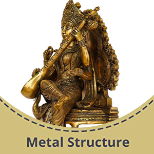 Brass Saraswati Maa Idol SPN-RECPP