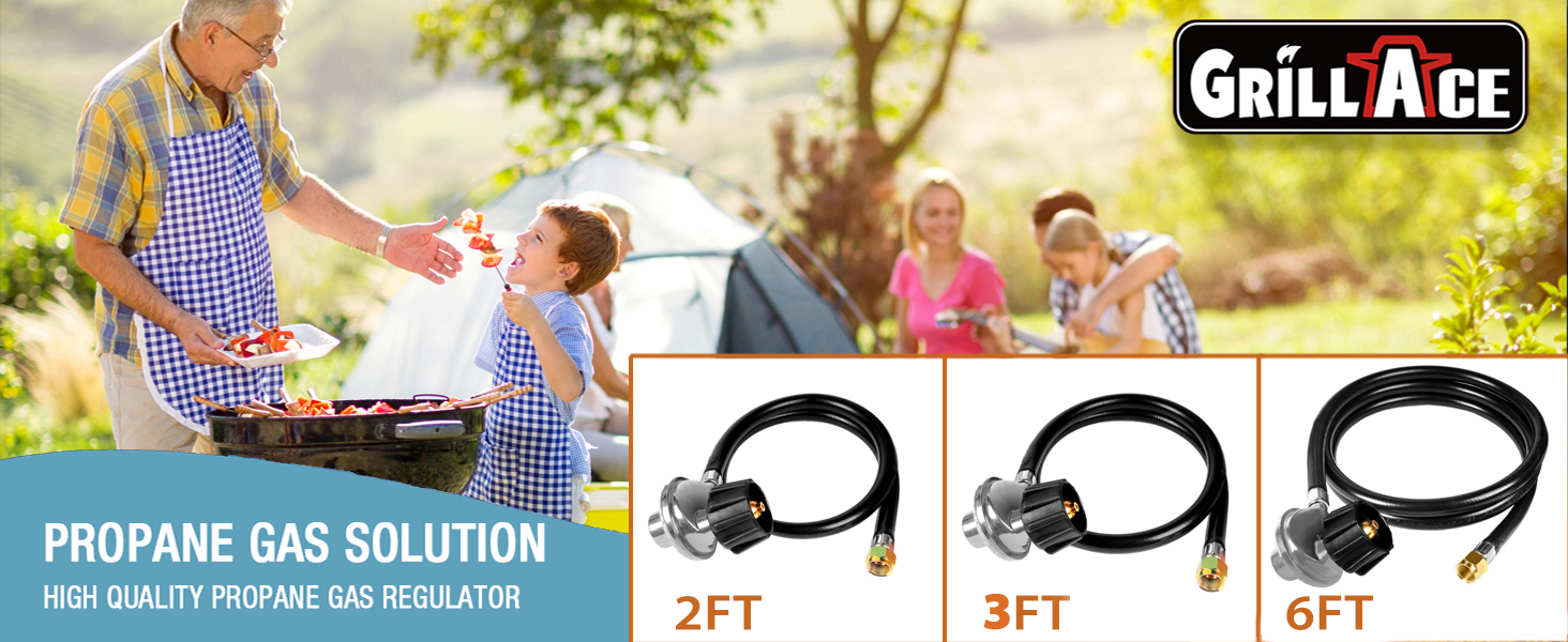 propane Gas Grill Regulator and Hose,